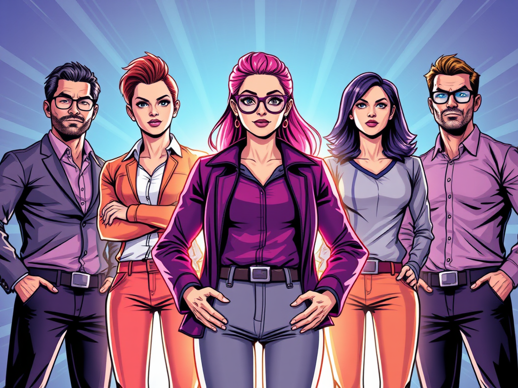 The marketing superhero team