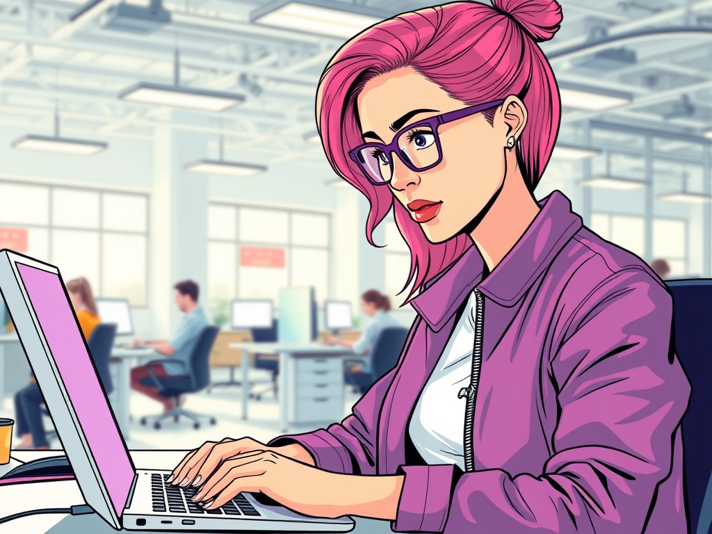 Marketer at work with digital campaigns